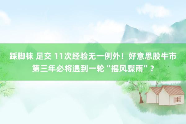 踩脚袜 足交 11次经验无一例外！好意思股牛市第三年必将遇到一轮“摇风骤雨”？