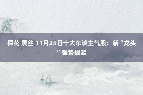 探花 黑丝 11月25日十大东谈主气股：新“龙头”强势崛起