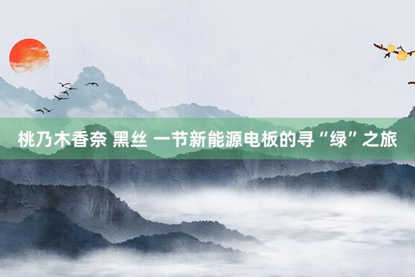 桃乃木香奈 黑丝 一节新能源电板的寻“绿”之旅