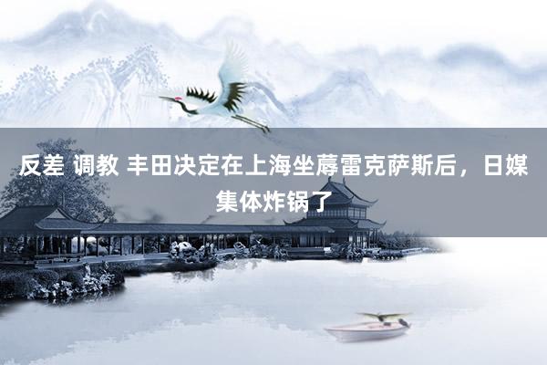 反差 调教 丰田决定在上海坐蓐雷克萨斯后，日媒集体炸锅了