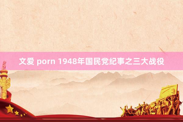 文爱 porn 1948年国民党纪事之三大战役