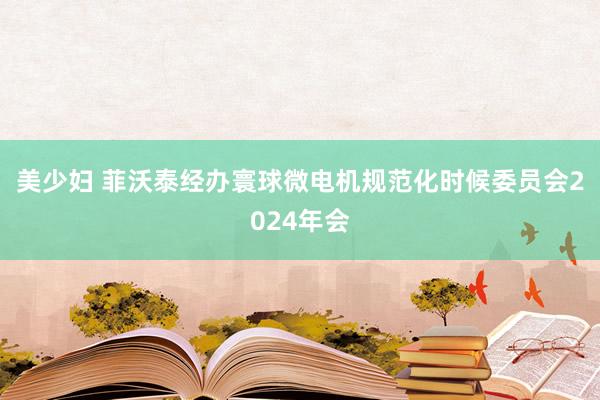 美少妇 菲沃泰经办寰球微电机规范化时候委员会2024年会