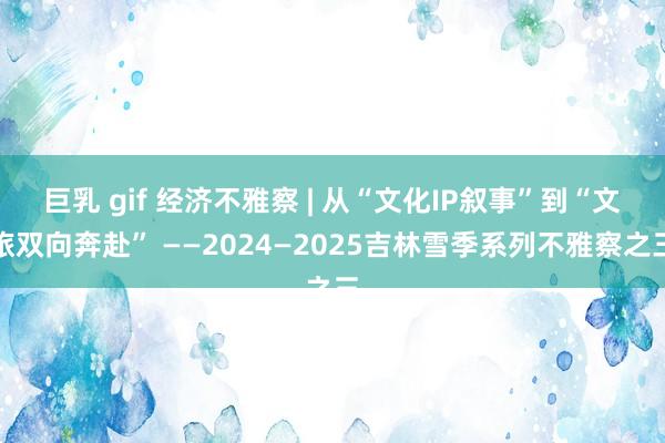 巨乳 gif 经济不雅察 | 从“文化IP叙事”到“文旅双向奔赴” ——2024—2025吉林雪季系列不雅察之三