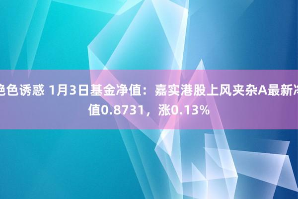 绝色诱惑 1月3日基金净值：嘉实港股上风夹杂A最新净值0.8731，涨0.13%