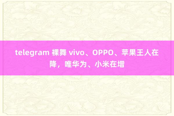 telegram 裸舞 vivo、OPPO、苹果王人在降，唯华为、小米在增